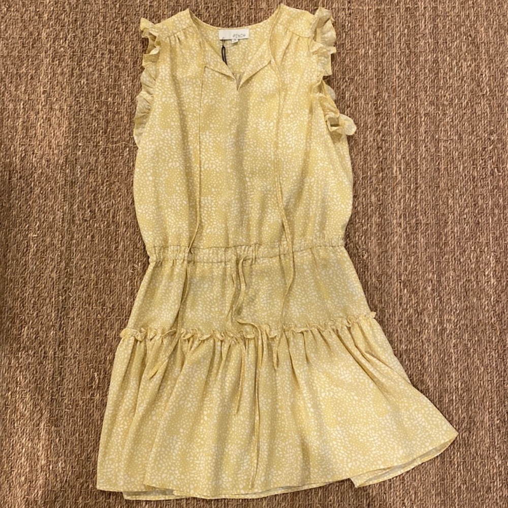 NWOT Pinch Yellow Ruffle Dress - Small